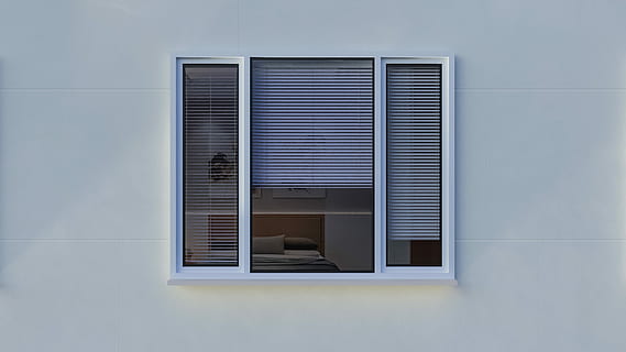 closed window with window blinds, home, room, design, white HD wallpaper
