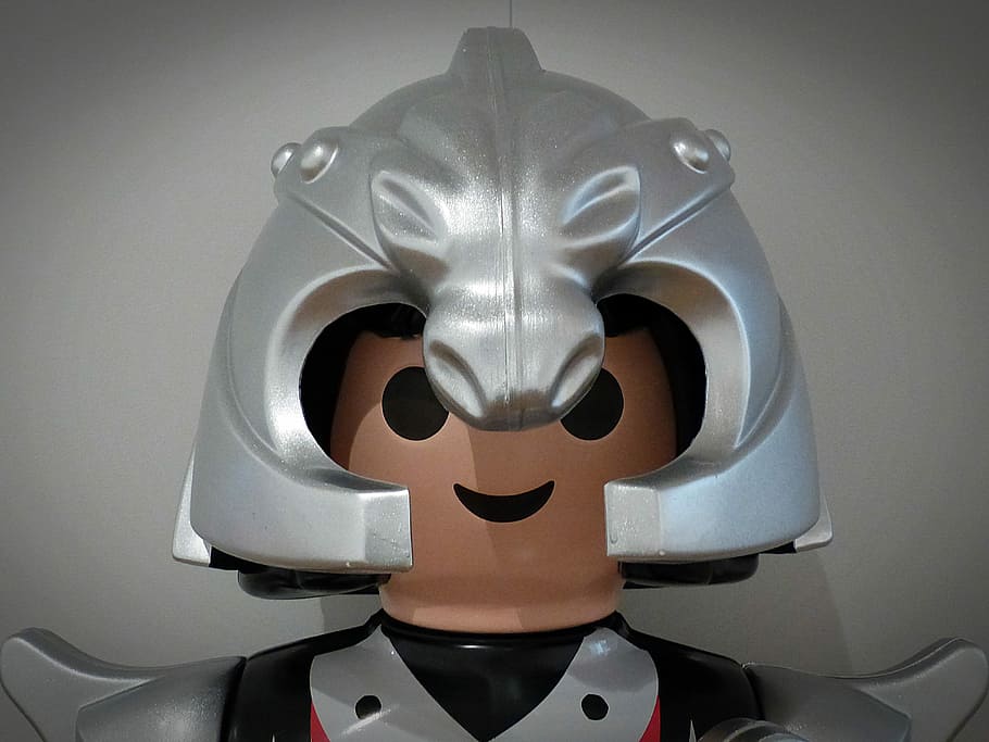 Playmobil, Head, Helm, Knight, Figure, toys, figures, game characters HD wallpaper