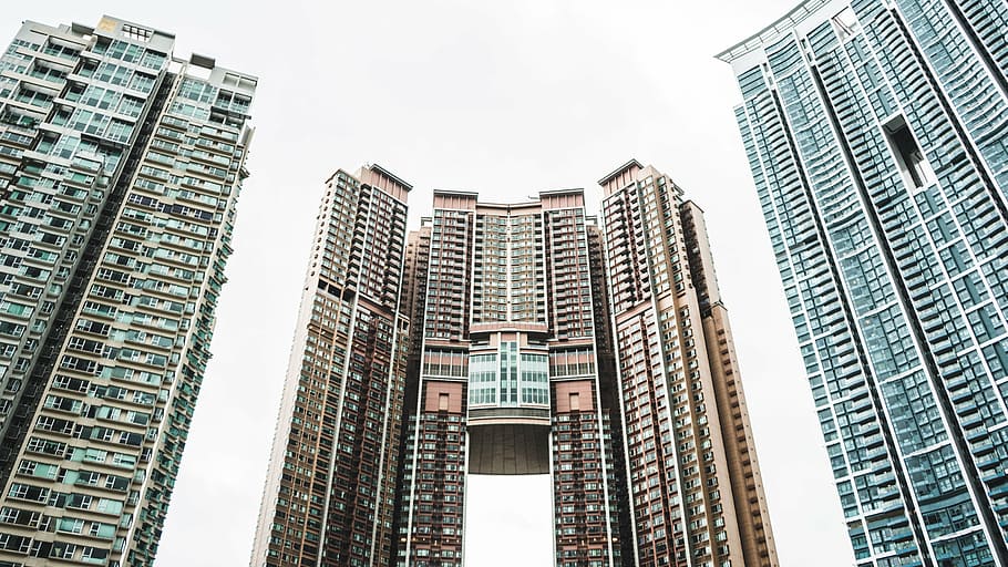 low angle photography of high rise buildings, architecture HD wallpaper