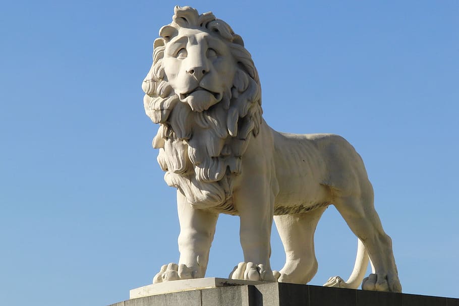 lion, statue, figure, architecture, london, capital, united kingdom, HD wallpaper