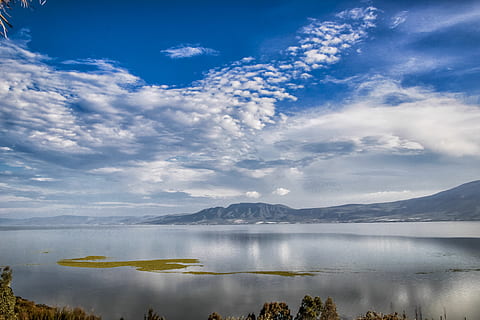 snow, sea, landscape, nature, beach, blue sky, chapala, clouds HD wallpaper