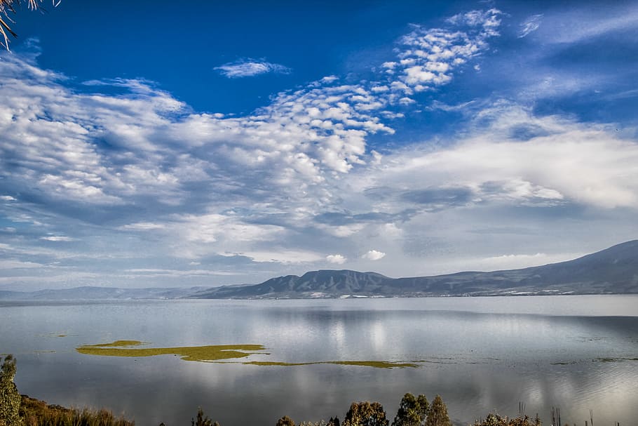 snow, sea, landscape, nature, beach, blue sky, chapala, clouds HD wallpaper