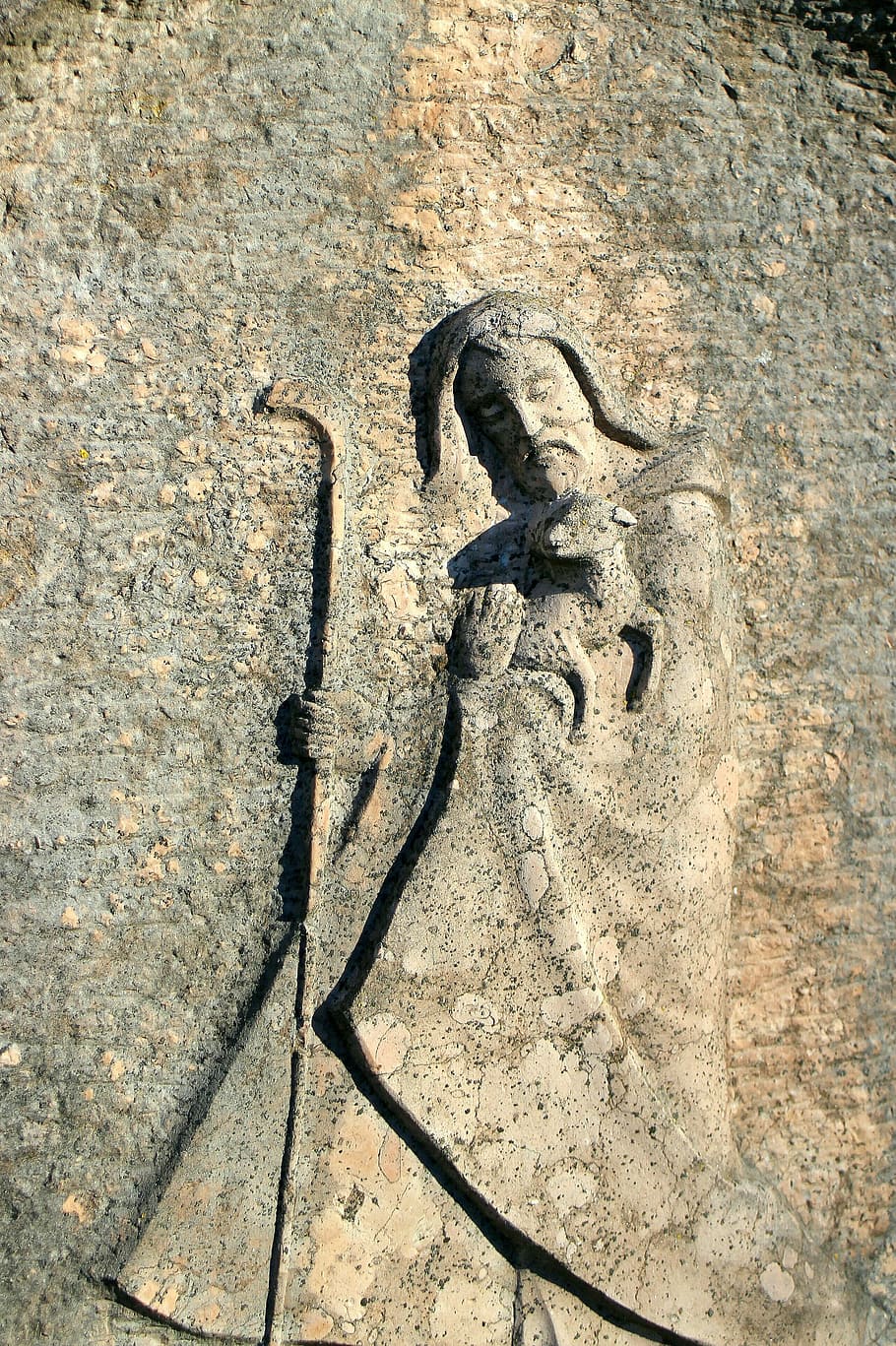 Saint, Christophorus, Relief, Statue, saint christophorus, figure