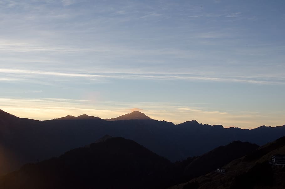 mt, sunrise, silhouette, mountain, sky, beauty in nature, scenics - nature HD wallpaper