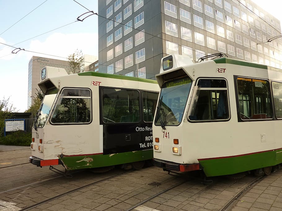 rotterdam, tram, flat, city, transport, cityscape, public transport HD wallpaper