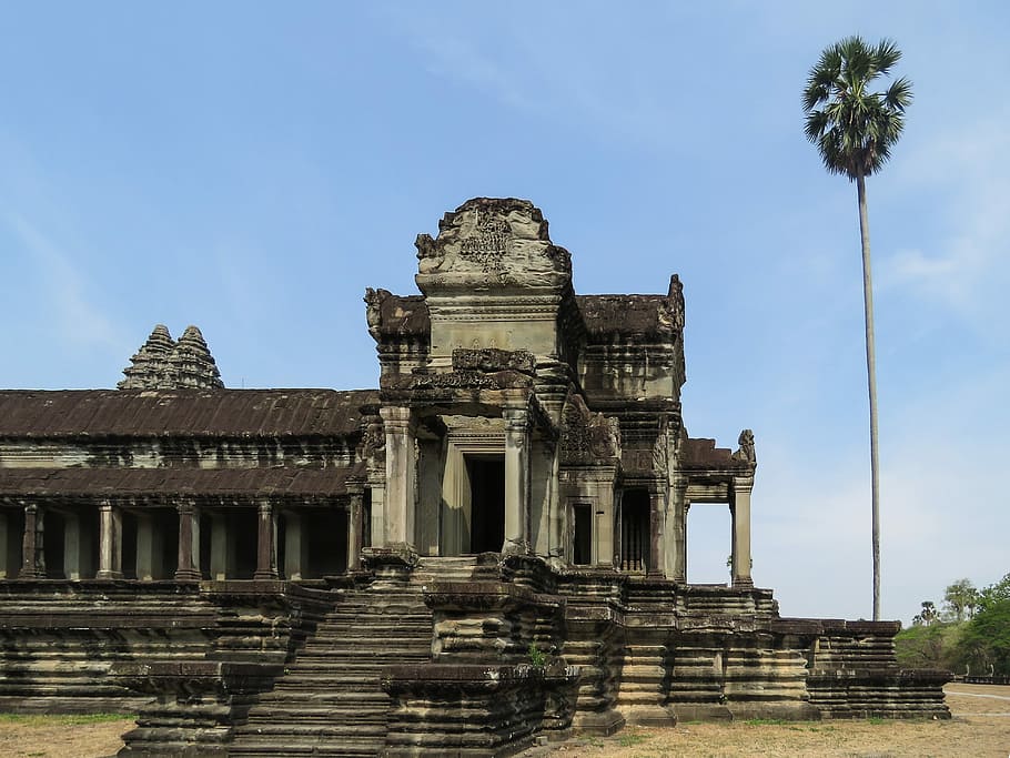 Angkor, Wat, Unesco, Cambodia, Temple, architecture, ancient HD wallpaper