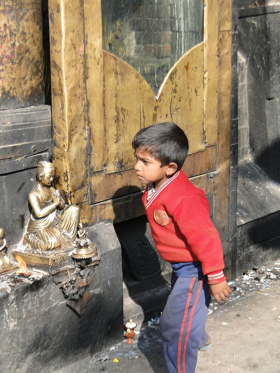 boy, kid, prayer, nepal, kathmandu, real people, one person HD wallpaper