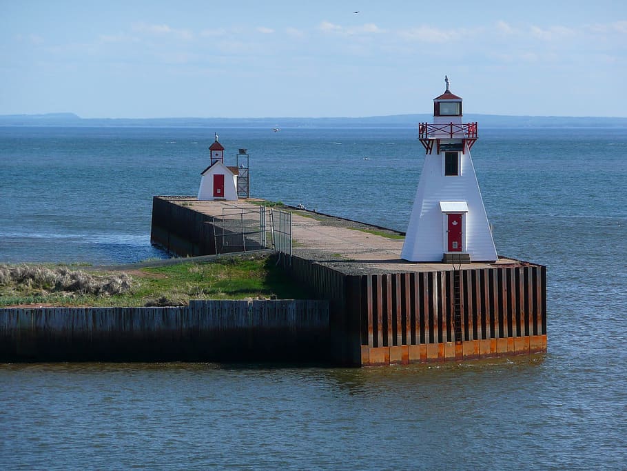 Lighthouse, Beacon, Coast, Navigation, landmark, coastline, HD wallpaper