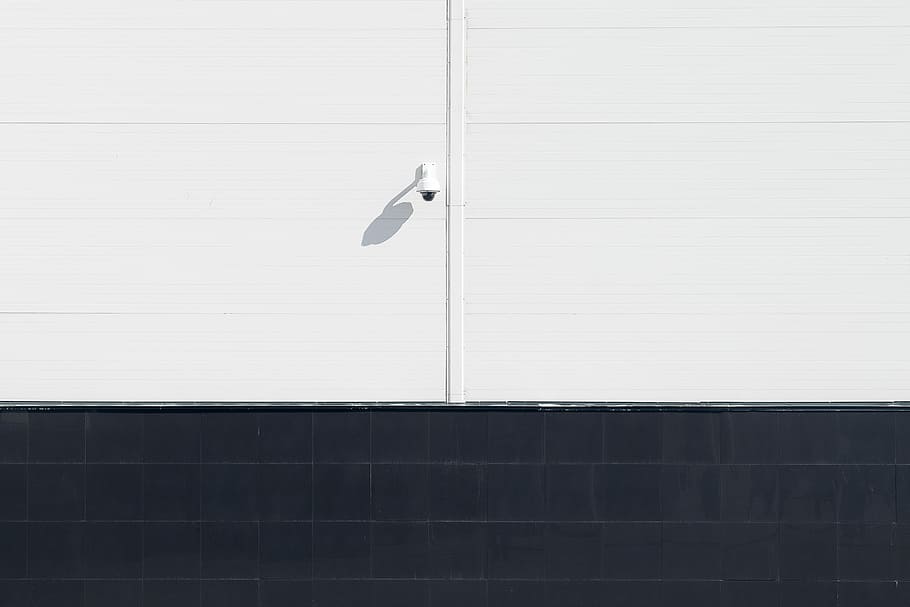untitled, wall, camera, cctv, minimal, building, architecture HD wallpaper
