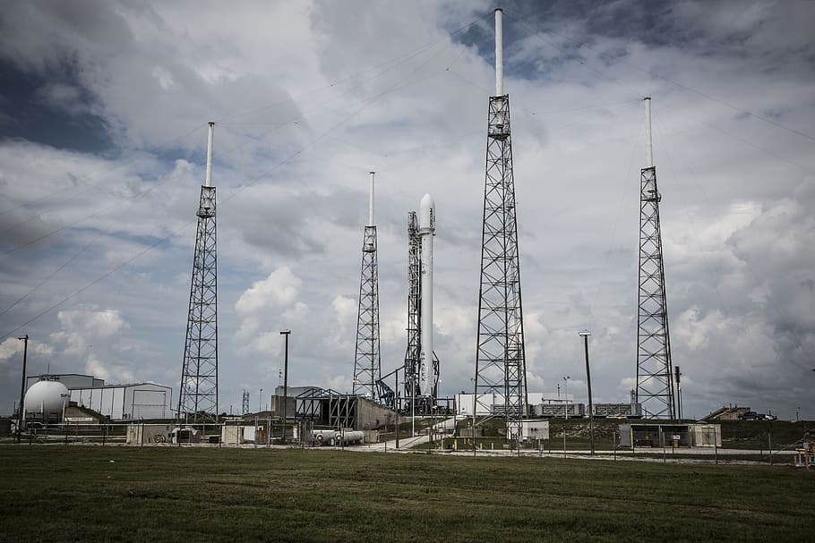 landscape photography of power plant at daytime, cape canaveral HD wallpaper