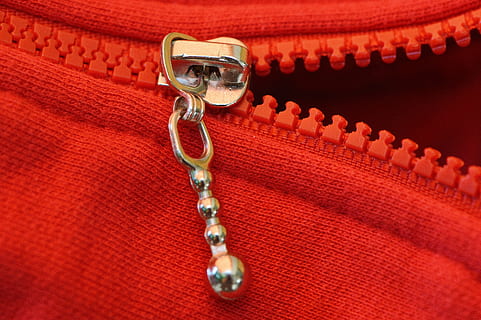 zip, red, coarse, jacket, open, jewelry, close-up, no people HD wallpaper