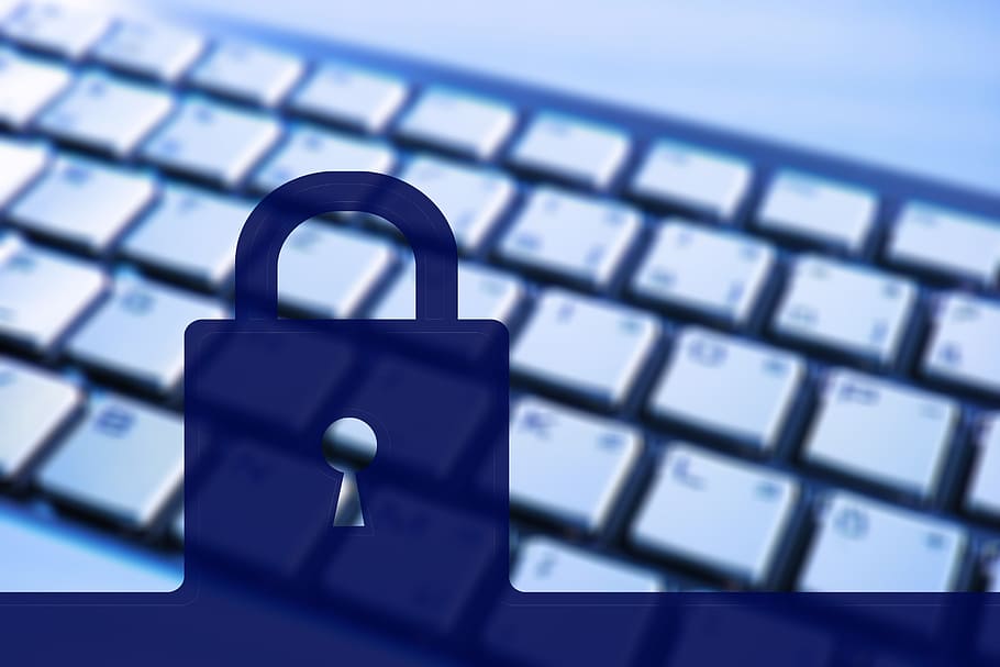 white computer keyboard, castle, padlock, security, sure, protection HD wallpaper