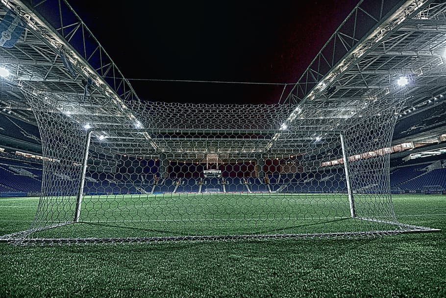 soccer field with lights\, Football, Dragon, Stadium, Night, dragon's stadium, HD wallpaper