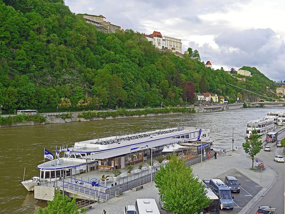 Danube, Passau, Investors, Cruise, veste, house of lords, suspension bridge, HD wallpaper