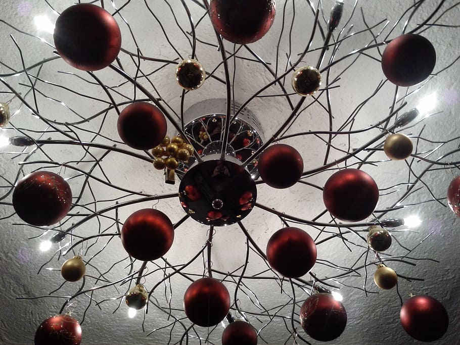 lamp, braid, balls, christmas, halogen, awning, light, metal HD wallpaper