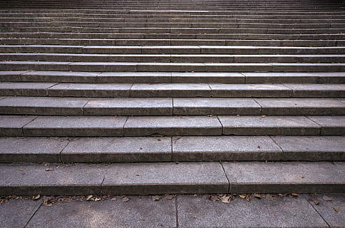 gray concrete stairs, empty, grey, emptiness, climb, nobody HD wallpaper