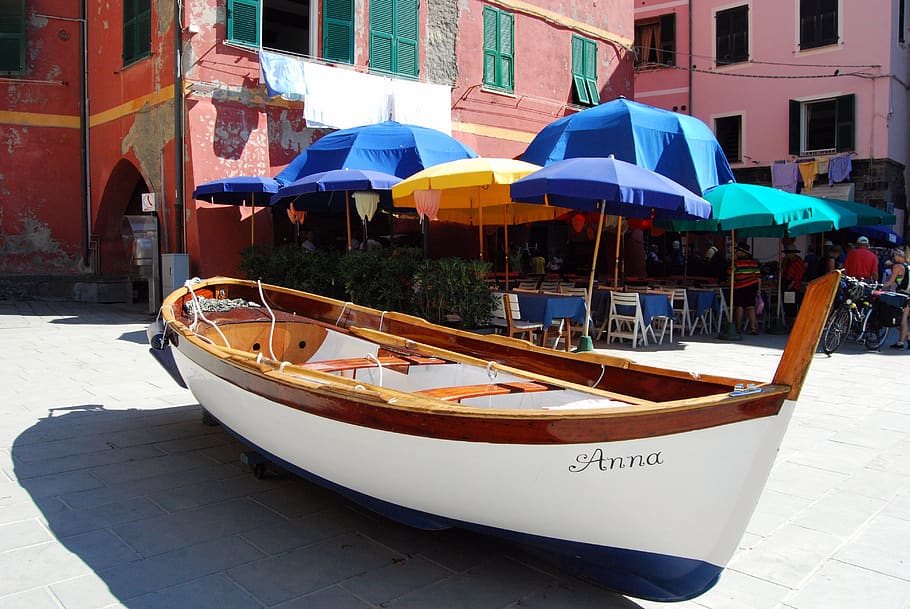 boat, piazza, houses, built structure, building exterior, architecture HD wallpaper