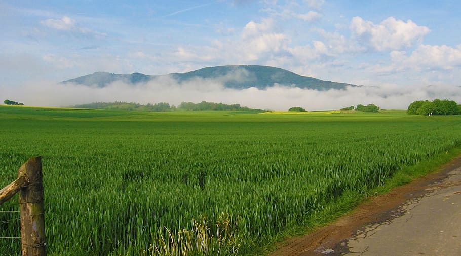 germany, landscape, mountains, sky, clouds, scenic, fog, crop HD wallpaper