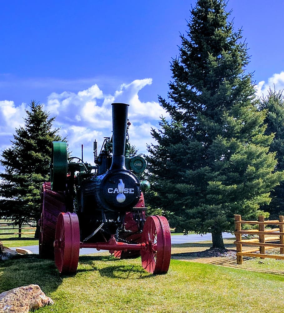 tractor, steam, case, farming, 1900, agriculture, machinery HD wallpaper