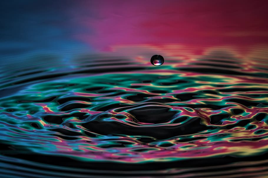 water, drip, close, liquid, drop of water, hochspringender high drop HD wallpaper