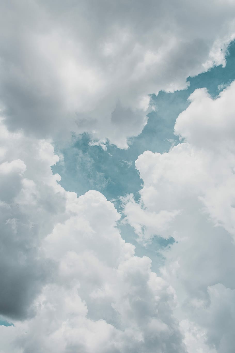 closeup photo of clouds, white clouds, cloudscape, sky, bright