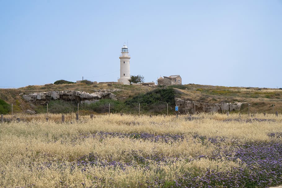 Lighthouse, Cyprus, Calm, Daylight, sky, summer, travel, tower HD wallpaper