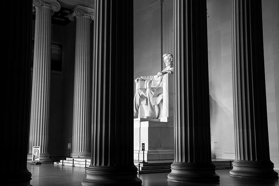 Lincoln Monument, lincoln memorial, washington dc, abraham lincoln, HD wallpaper