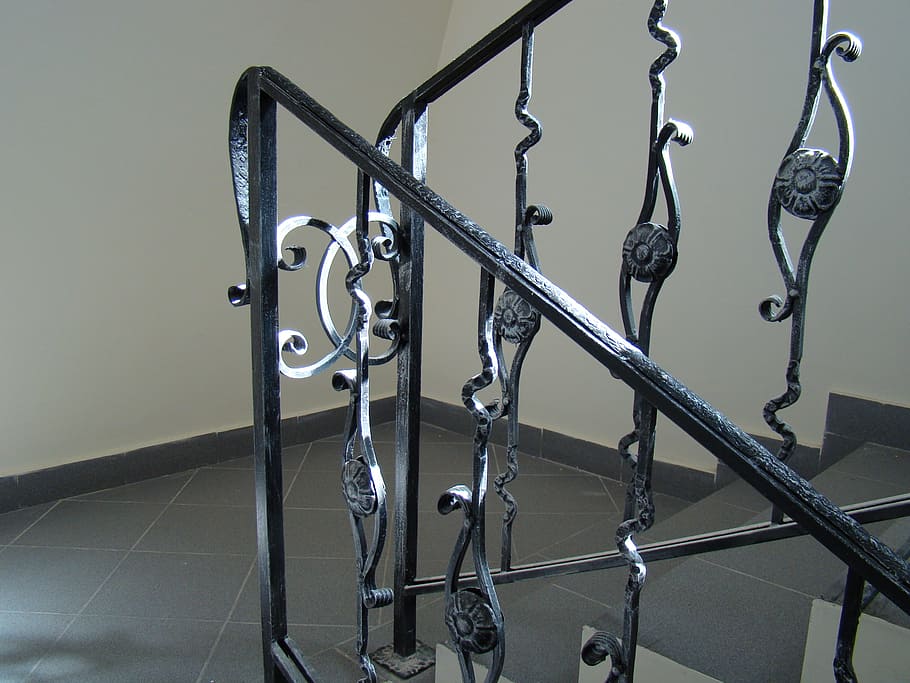 Railing, Ladder, Stage, Descent, the descent, wrought iron HD wallpaper