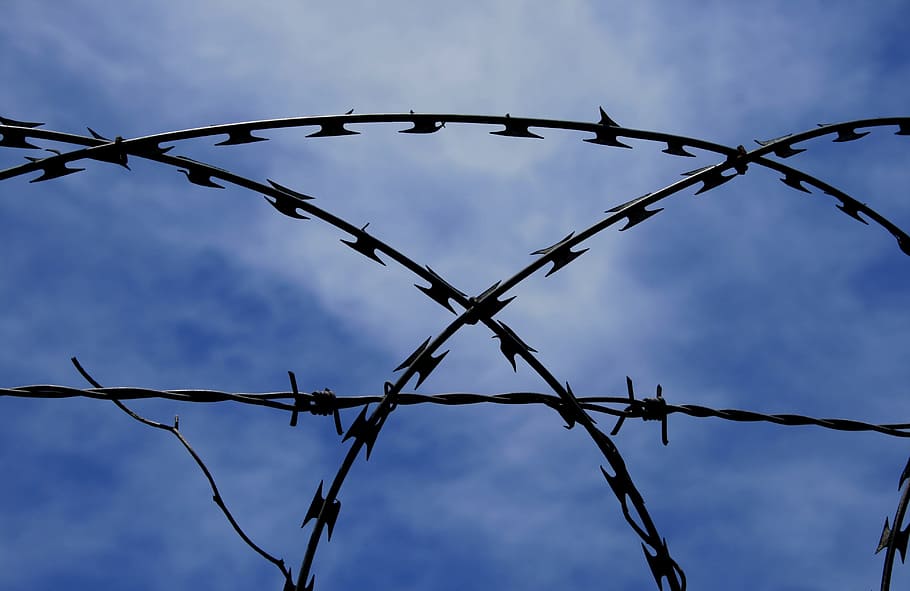 Barbed Wire, Razor, Wire, Fence, Spikes, obstacle, protected, HD wallpaper