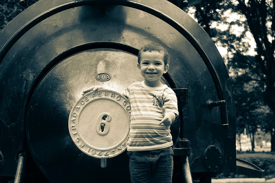 Boy, Old, Antique, Past, Portrait, kid, train, maria smoke HD wallpaper