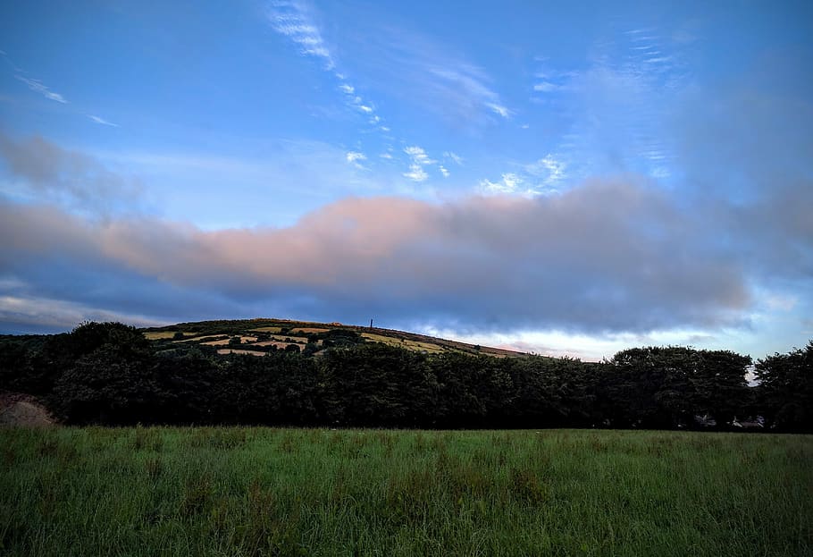 Sunset, Clouds, Hills, Hillside, Cornish, cornwall, valley HD wallpaper