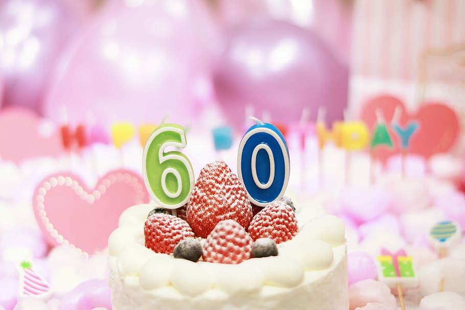 60 strawberry cake, dessert, food, sweet Food, cupcake, celebration, HD wallpaper