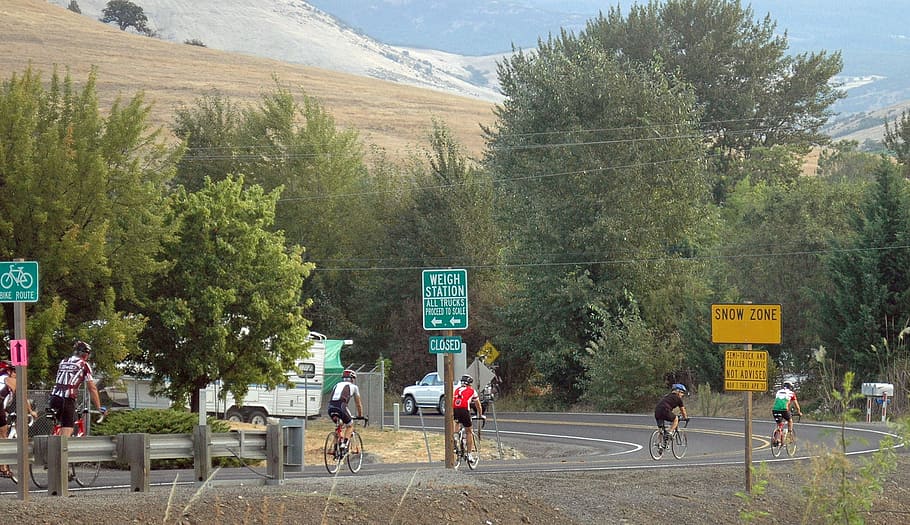 Cycle Oregon, Bicycle, Event, Ride, cyclist, sign, biking, road HD wallpaper