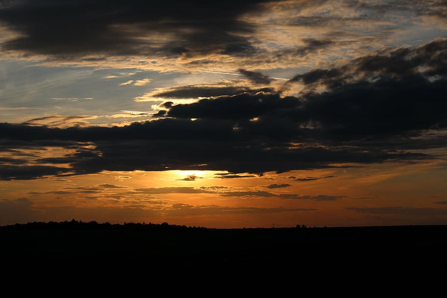 sun, nature, sky, sunset, landscape, abendstimmung, summer HD wallpaper