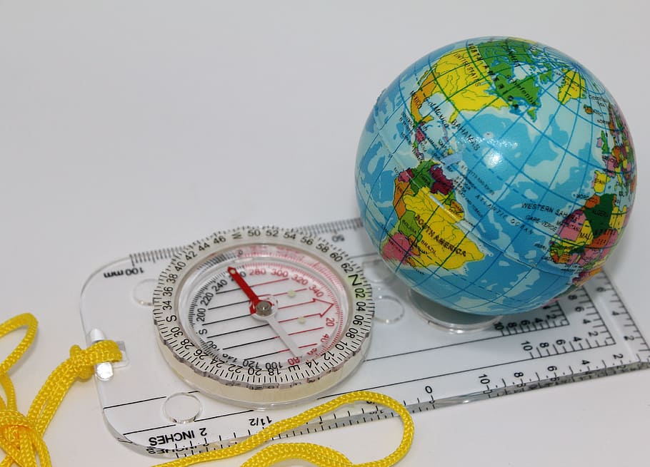globe, compass, travel, geography, direction, navigation, world HD wallpaper