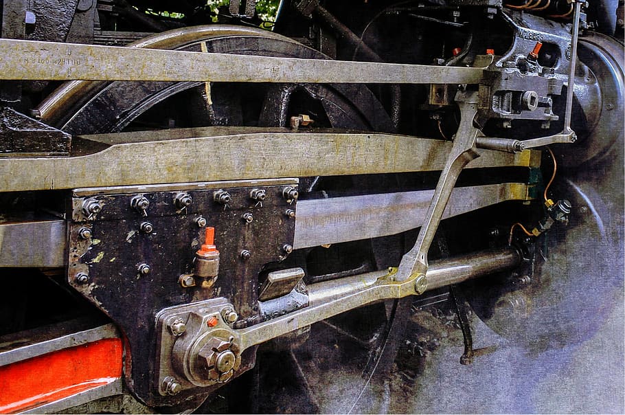 steam, connecting rods, steam locomotive, drive, technology