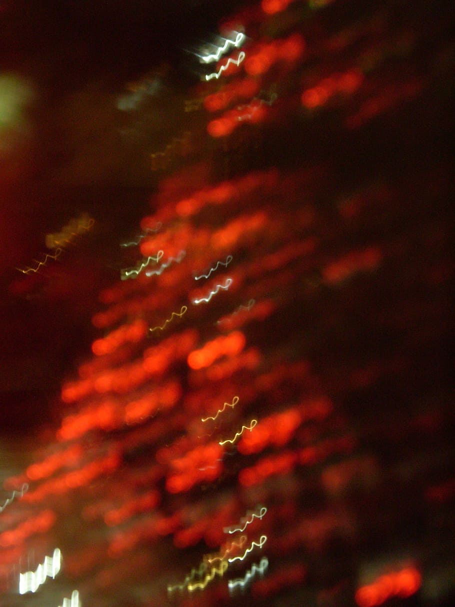 untitled, night, lights, dark, red, lines, pattern, atmospheric HD wallpaper