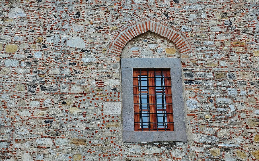 wall, stones, old, brick, gray, building, house, housing, window HD wallpaper