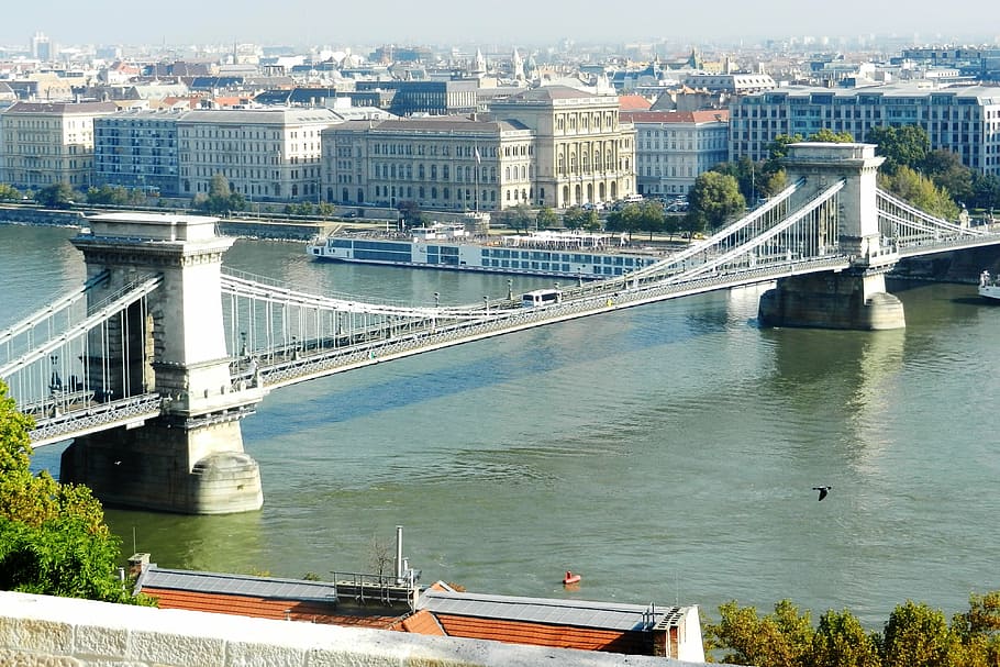 budapest, chain bridge, river, water, architecture, landscape HD wallpaper
