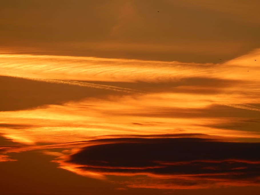 Morgenrot, Clouds, Sunrise, sky, red, dawn, skies, sunset, dramatic sky HD wallpaper