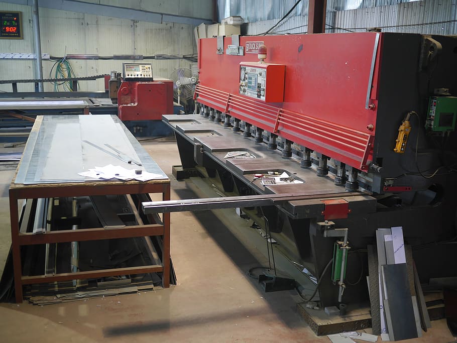 cutting, shearing, machine, processing, technology, machinery HD wallpaper