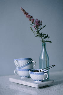 Coffee, Tee, and Cream Puffs, tea, cup, cake, sweet, cup of tea HD wallpaper