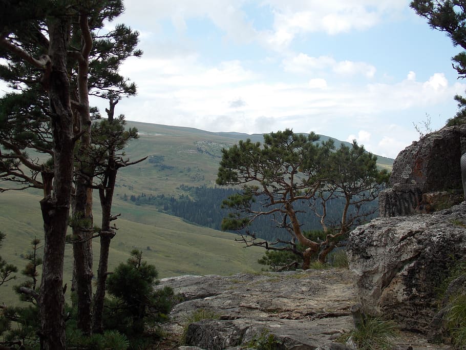 adygea, russia, mountains, rocks, nature, lone peak, lago-naki plateau, HD wallpaper