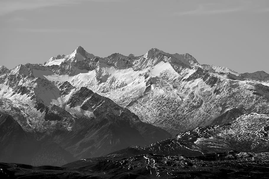 landscape photography of white mountain, mountains, alpine HD wallpaper