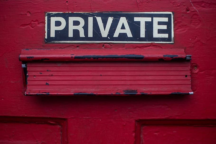 private signage door, black and white Private signboard, text HD wallpaper
