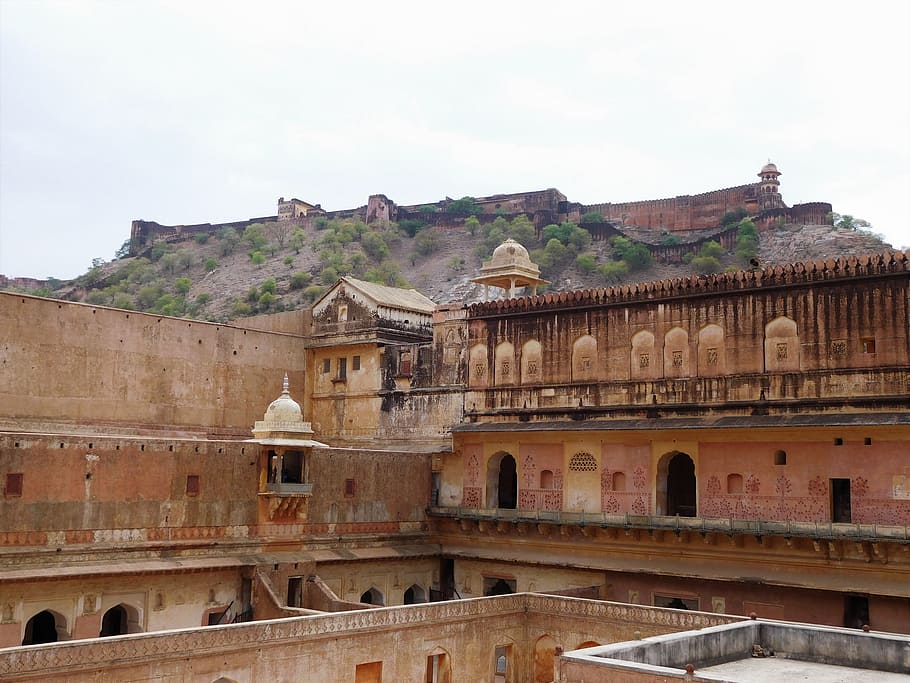amer fort, jaipur, indian, architecture, rajasthan, historical