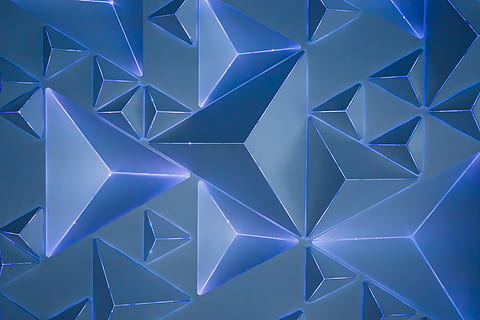 blue abstract wallpaper, blue and gray geodetic pattern, geometric HD wallpaper