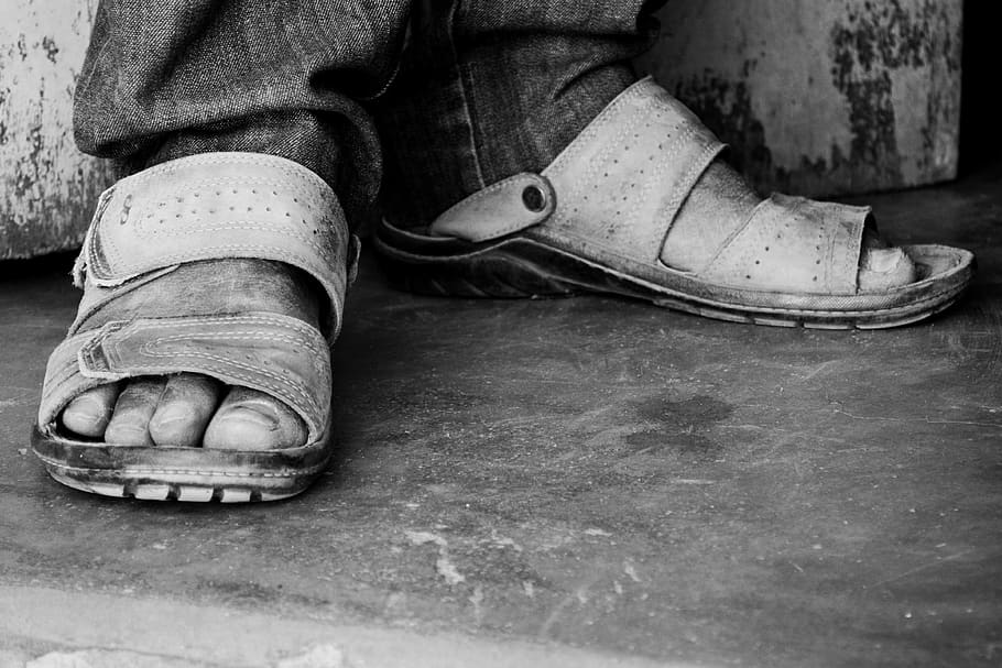 feet, man, sandals, low section, shoe, human body part, one person HD wallpaper