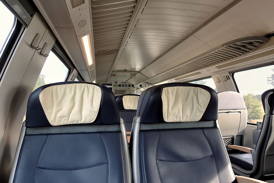 train, travel, sit, wagon, railway, deutsche bahn, compartment HD wallpaper