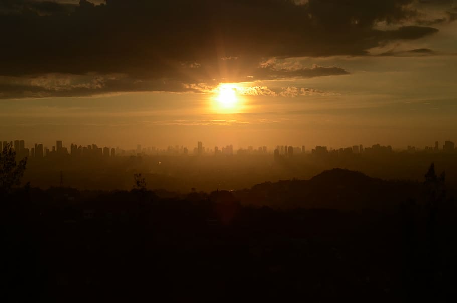 cityscape photography, manila, skyline, sunset, building, architecture HD wallpaper